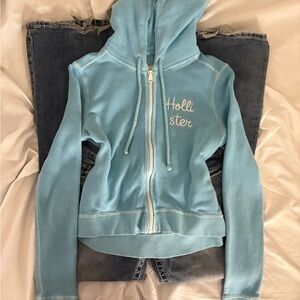 2000s sky blue hollister hoodie